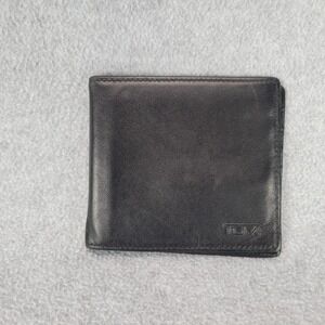 Tumi Mens Black Leather Bifold Wallet 8 Card Slots Slim‎ Professional Accessory
